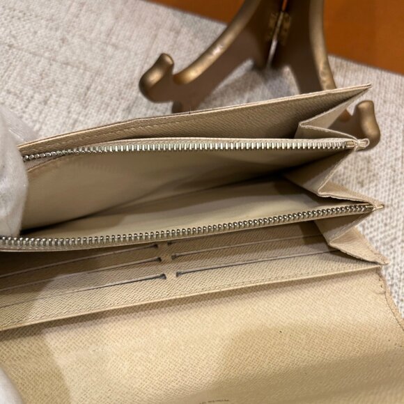 Vintage Louis Vuitton Damier Azur Sarah Leather Continental Wallet - Picture 10 of 13